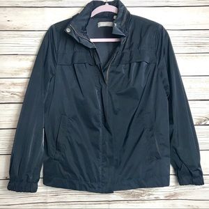 Liz Claiborne Navy Bomber Hooded Jacket Size Small